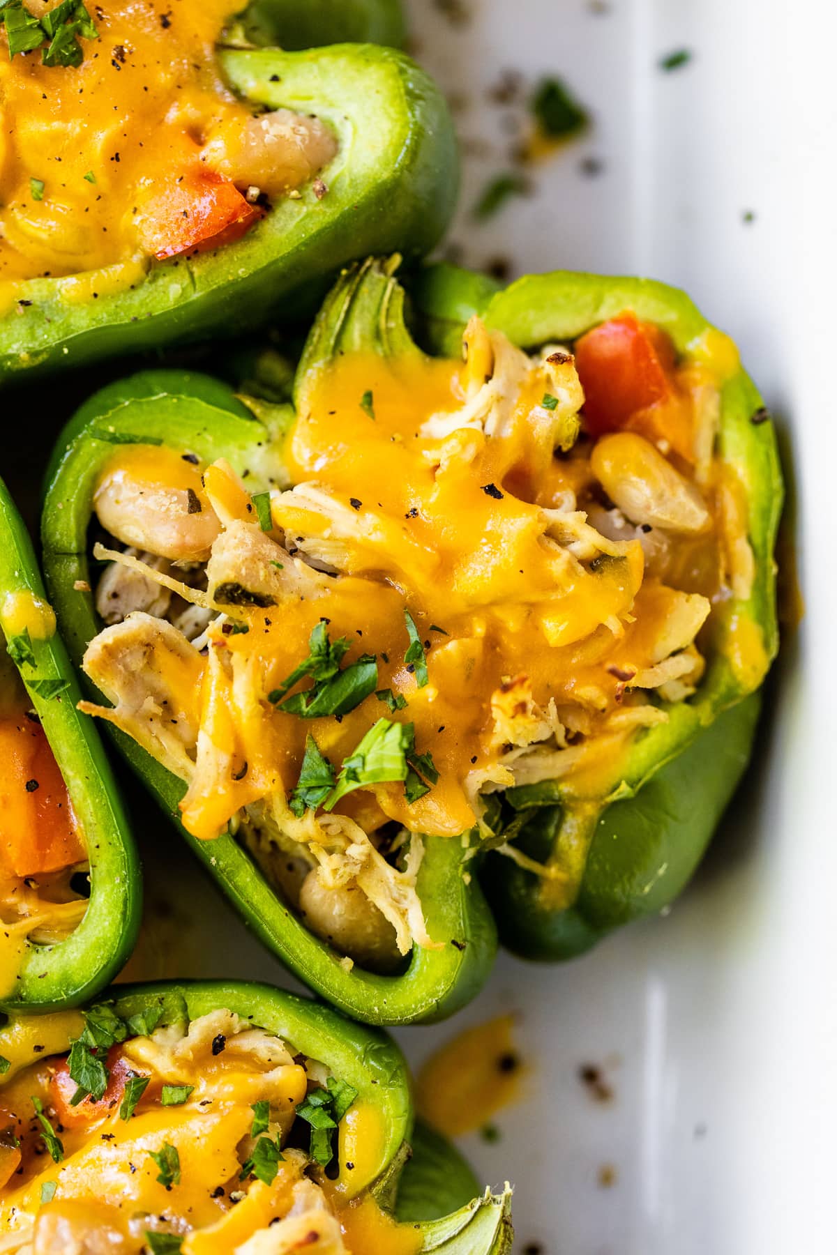 White Bean Chicken Stuffed Peppers